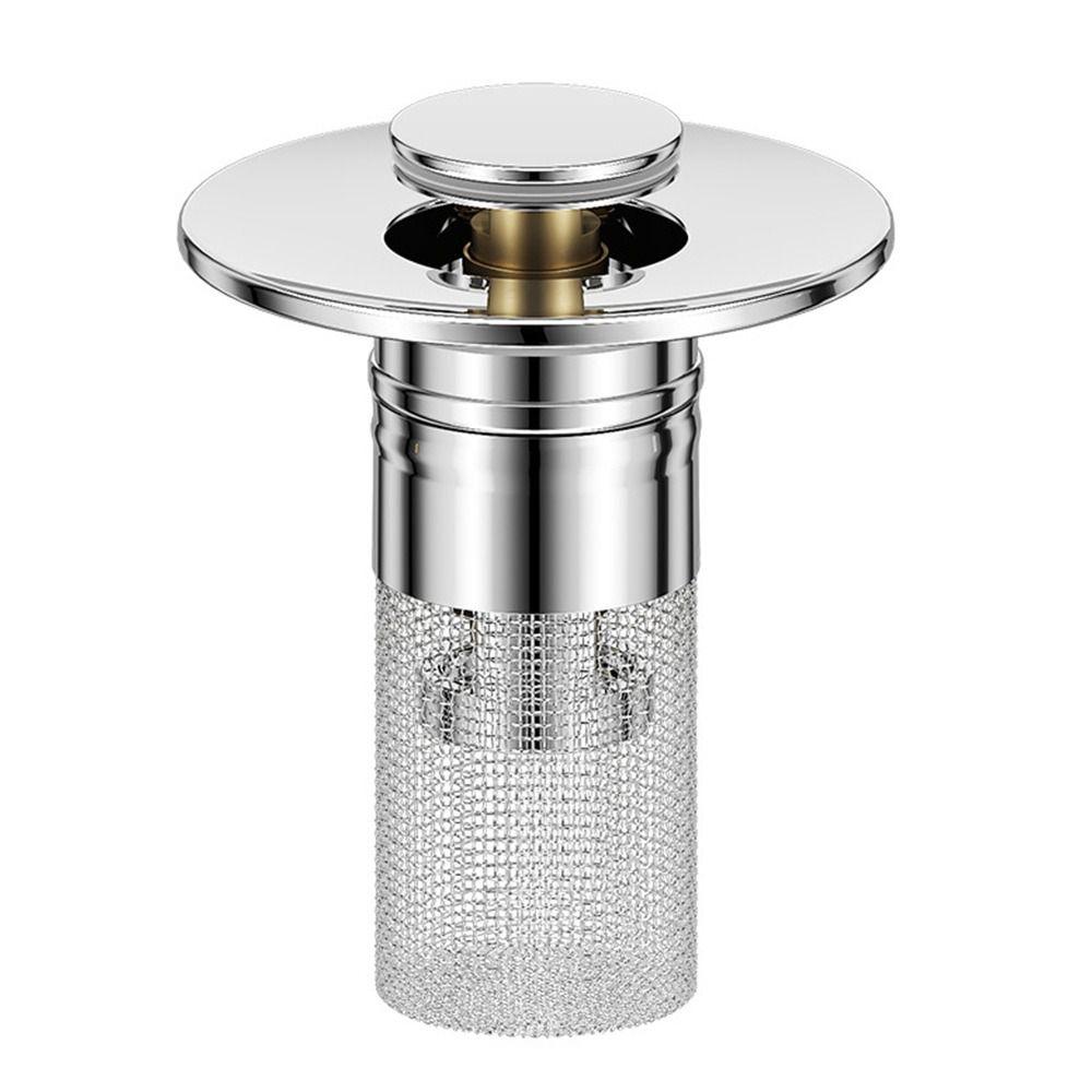 Anti-clog Floor Drain Filter Mesh Stainless Steel Hair Trap Washbasin Bounce Core Multifunctional Sealing Cover