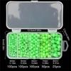 375Pcs Night Glow Fishing Soft Beads Sea Fishing Lures Baits Eggs Floating Fishing Tackles Tool Fishing Accessories