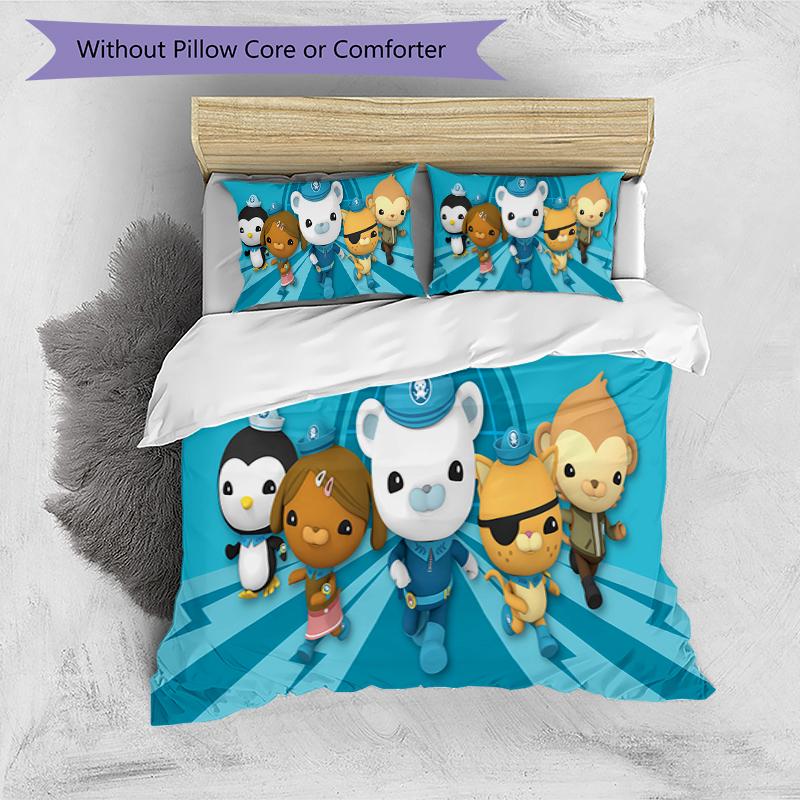 3pcs The Octonauts1 pattern bedding set duvet cover set includes duvet cover &pillowcases, perfect all season bedroom decoration & gift