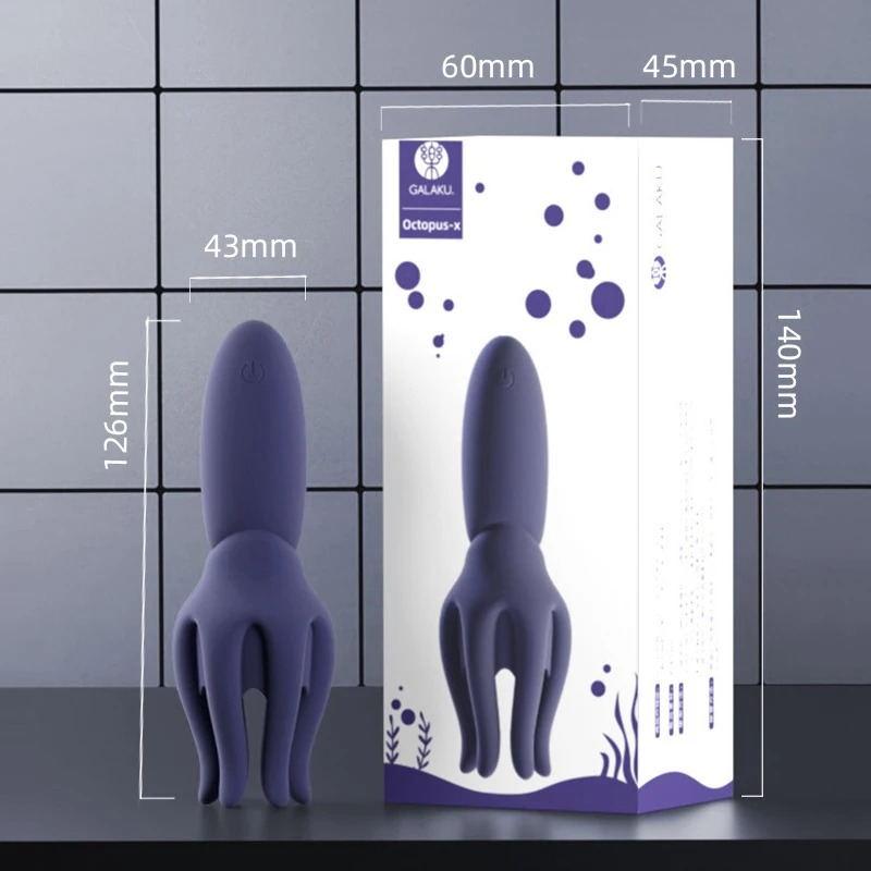 Powerful Vibrator Octopus Vibrating Penis Massager Glans Stimulator Delayed Training Reusable Vibrator