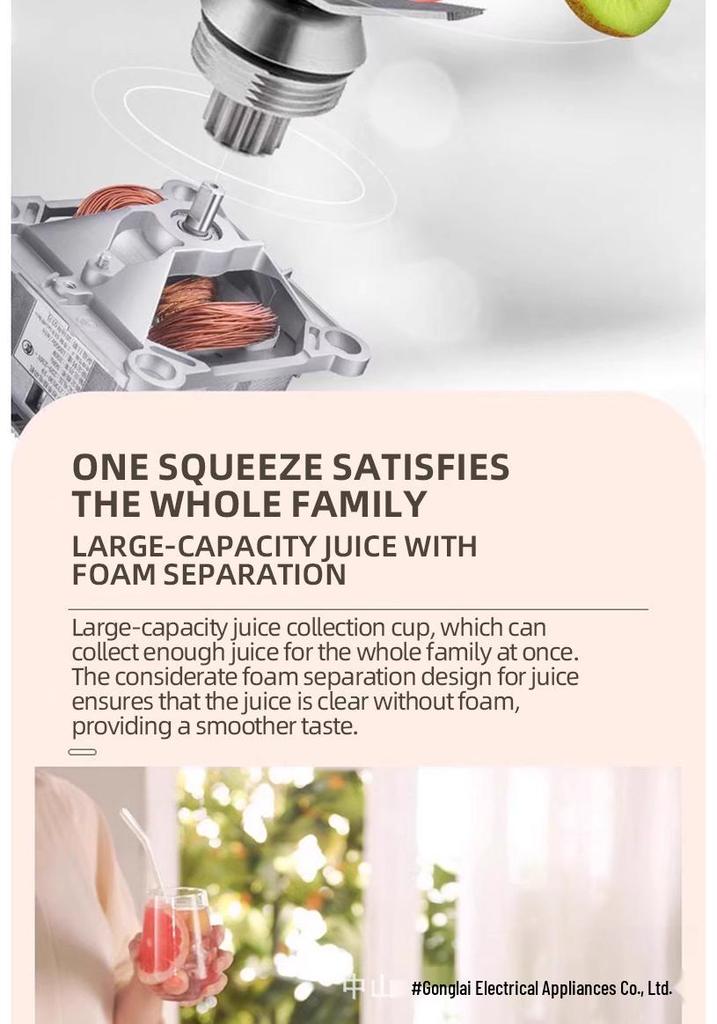 Smart Automatic Large Caliber Juicer for Home