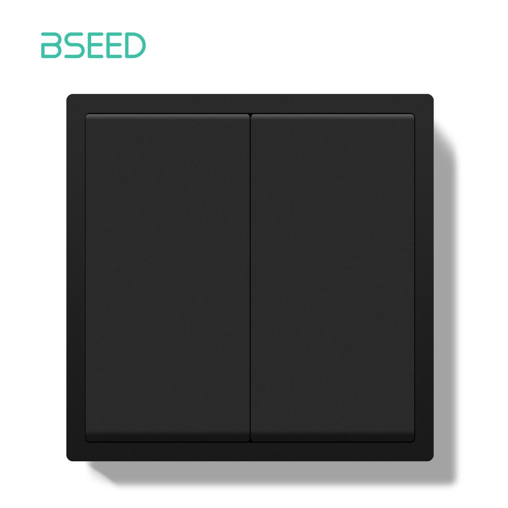 Interruptor de Parede BSEED Interruptores de Botão de Pressão 1/2 Gang 10A 1/2 vias/Reset Luz de Parede Moldura de Plástico Para Escadas Quarto Vila Casa Série E