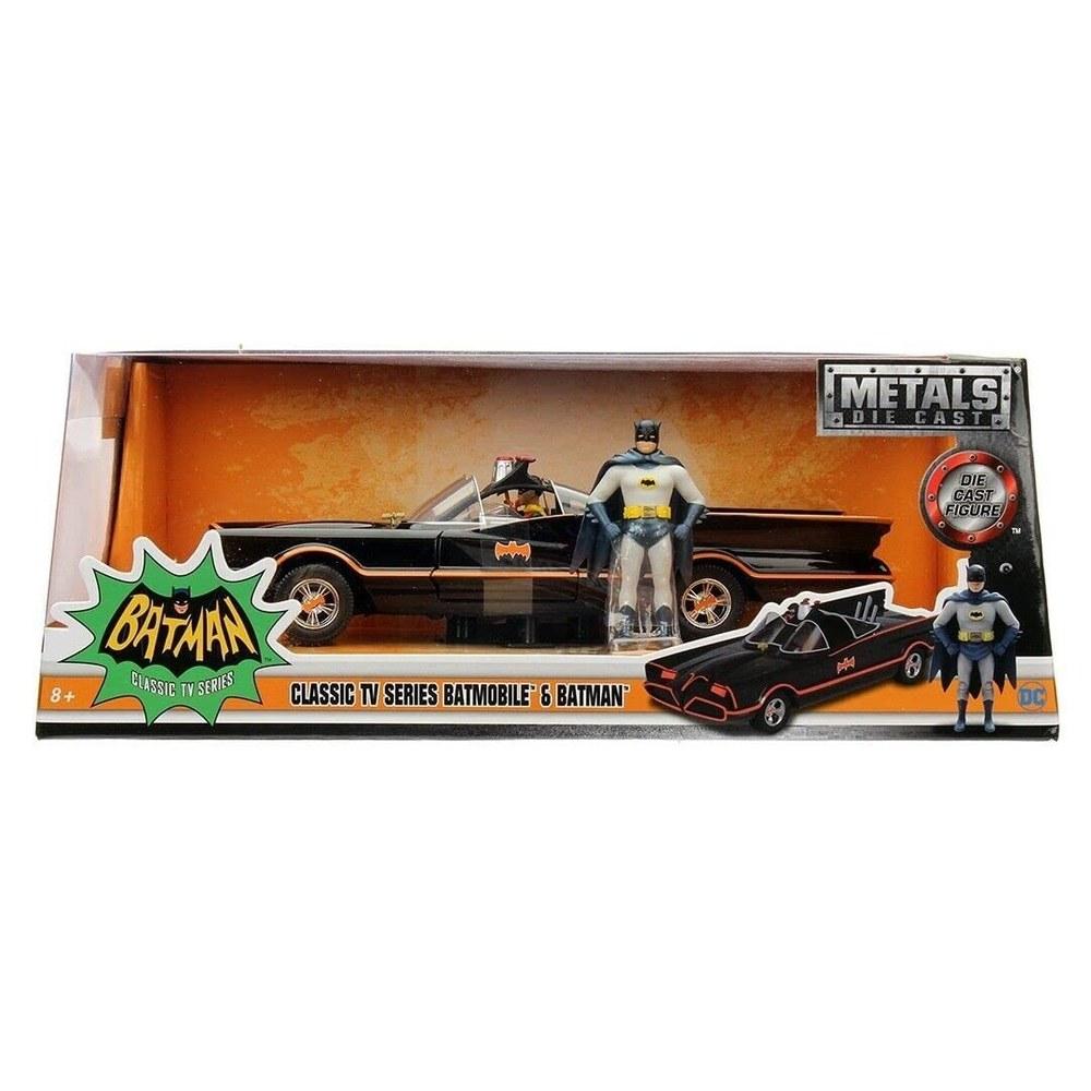 Jada 1966 Classic TV Series Batmobile Diecast Model Car 1:24 Scale with Batman