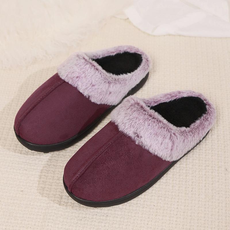 Anti-slip Cotton Shoes, Plush Warm Women's Shoes, Comfortable Slippers