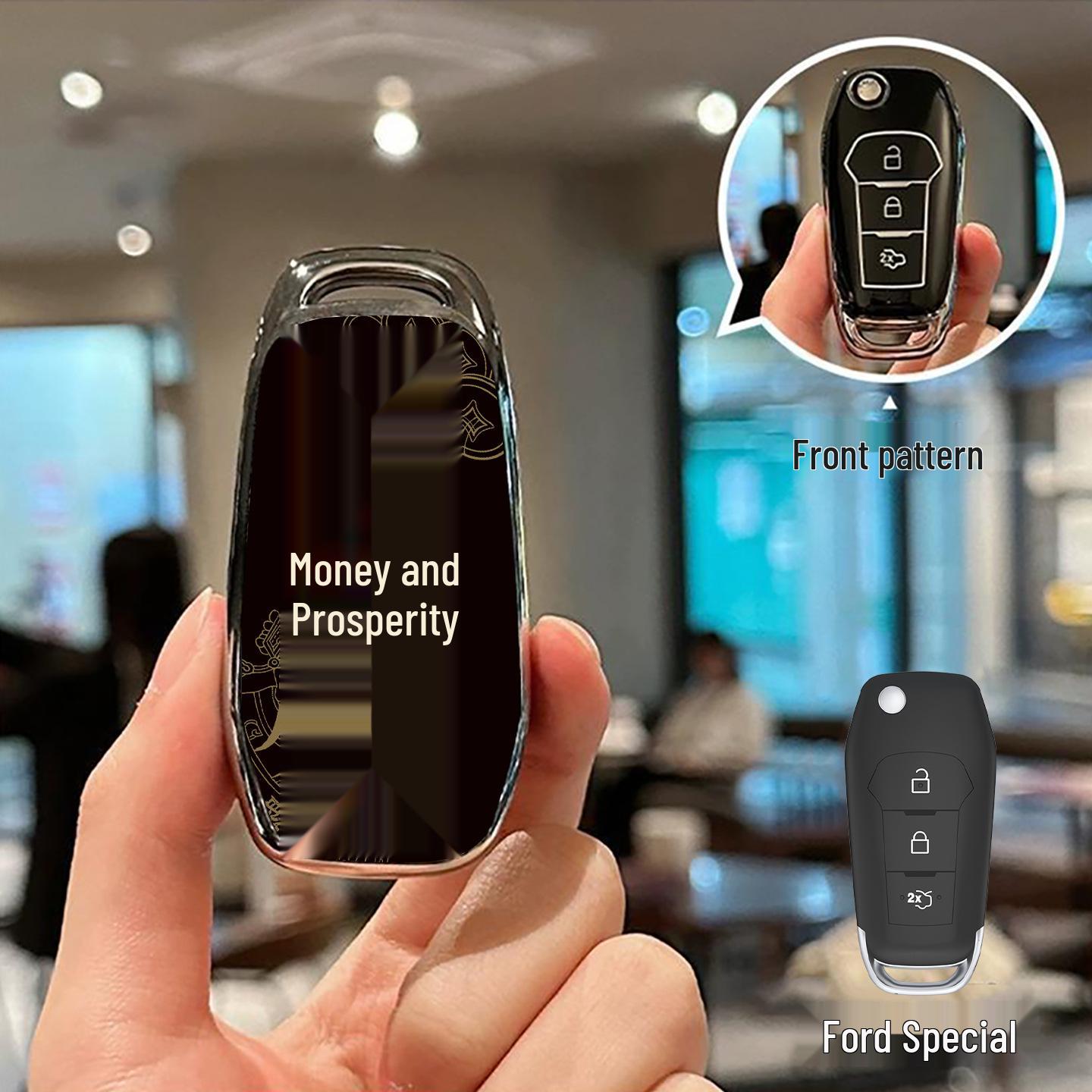 Compatible Ford Key Case for Mondeo, Focus, Edge, Freestar, Explorer, Escape, Taurus