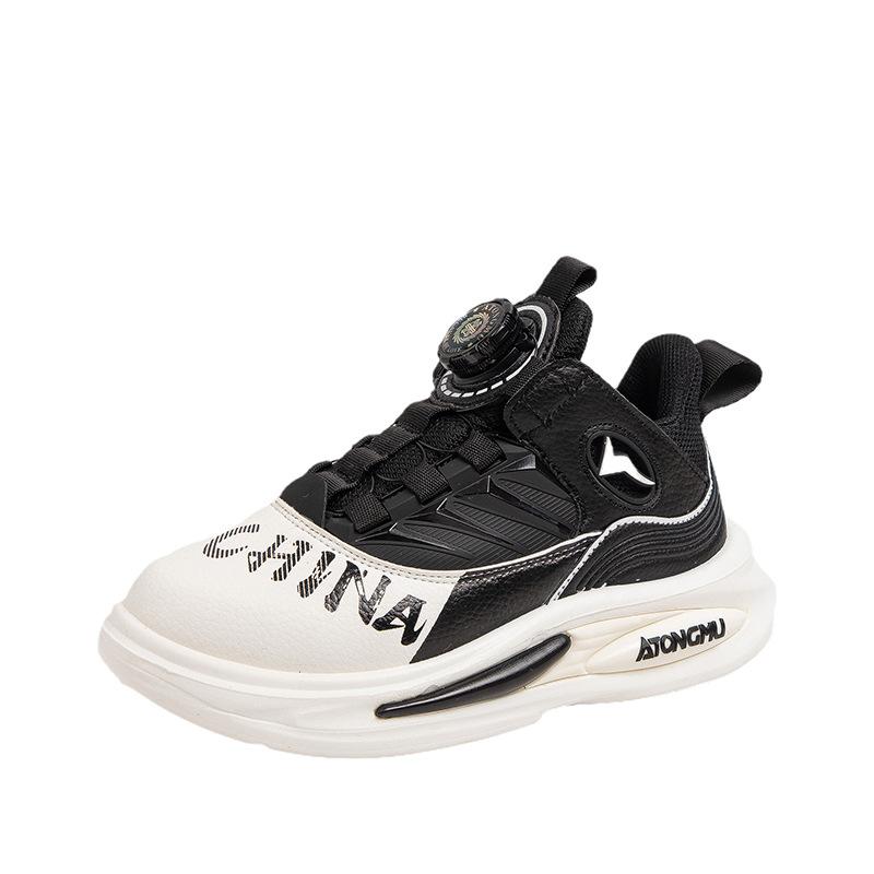 Children's sports shoes are fashionable and versatile, cool, personalized basketball shoes, rotating button shoes, design sense, high-value men's sole