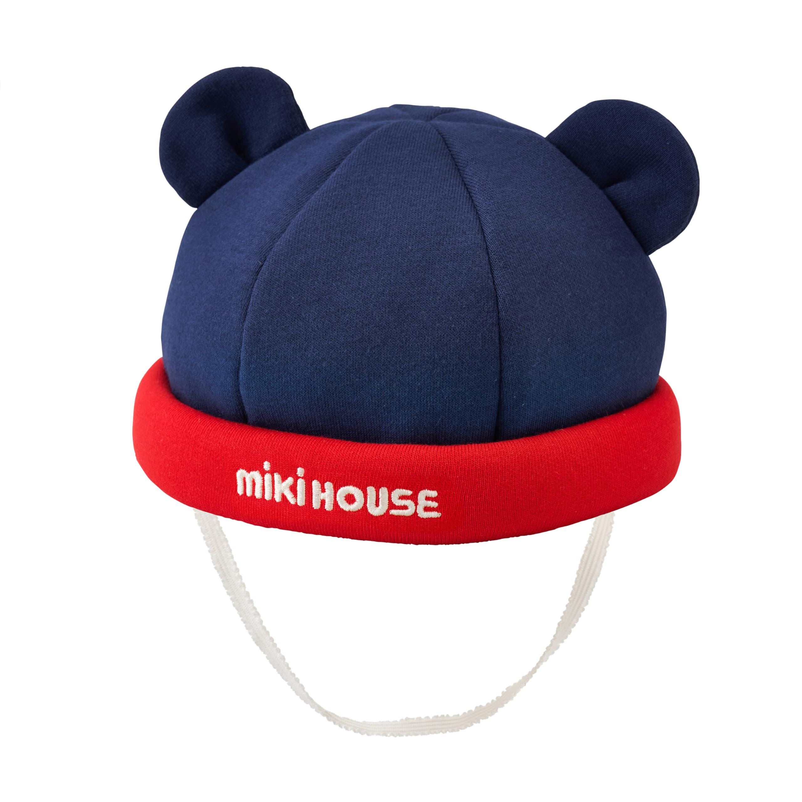 

MIKI HOUSE Roll Cap with UV Made in for Boys and Size S Navy Hood, Logo, Protection, Japan, Girls, Newborns, Infants, Kids, Children s Clothing,
