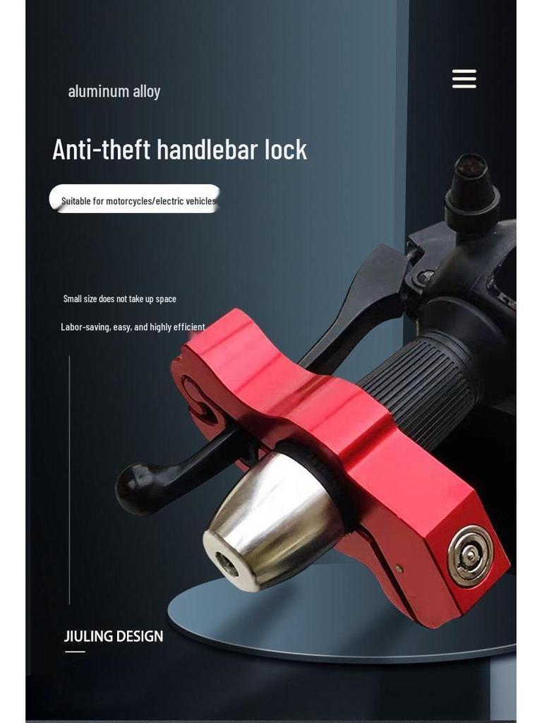 Electric Vehicle Universal Anti-Theft Handlebar and Brake Lock