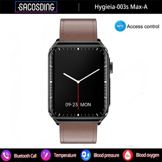 SACOSDING Hygieia-003s Max-A Bluetooth Call Smart Watch 320*380 HD 1,85 palcový displej EKG+HRV+NFC Multifunkční sportovní hodinky IP67 Vodotěsné chytré hodinky