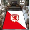 Middlesbrough FC Fußballmuster Weicher Teppichboden Rutschfester Indoor-Bodenbelag Sport Dekorationsmatte für Schlafzimmer