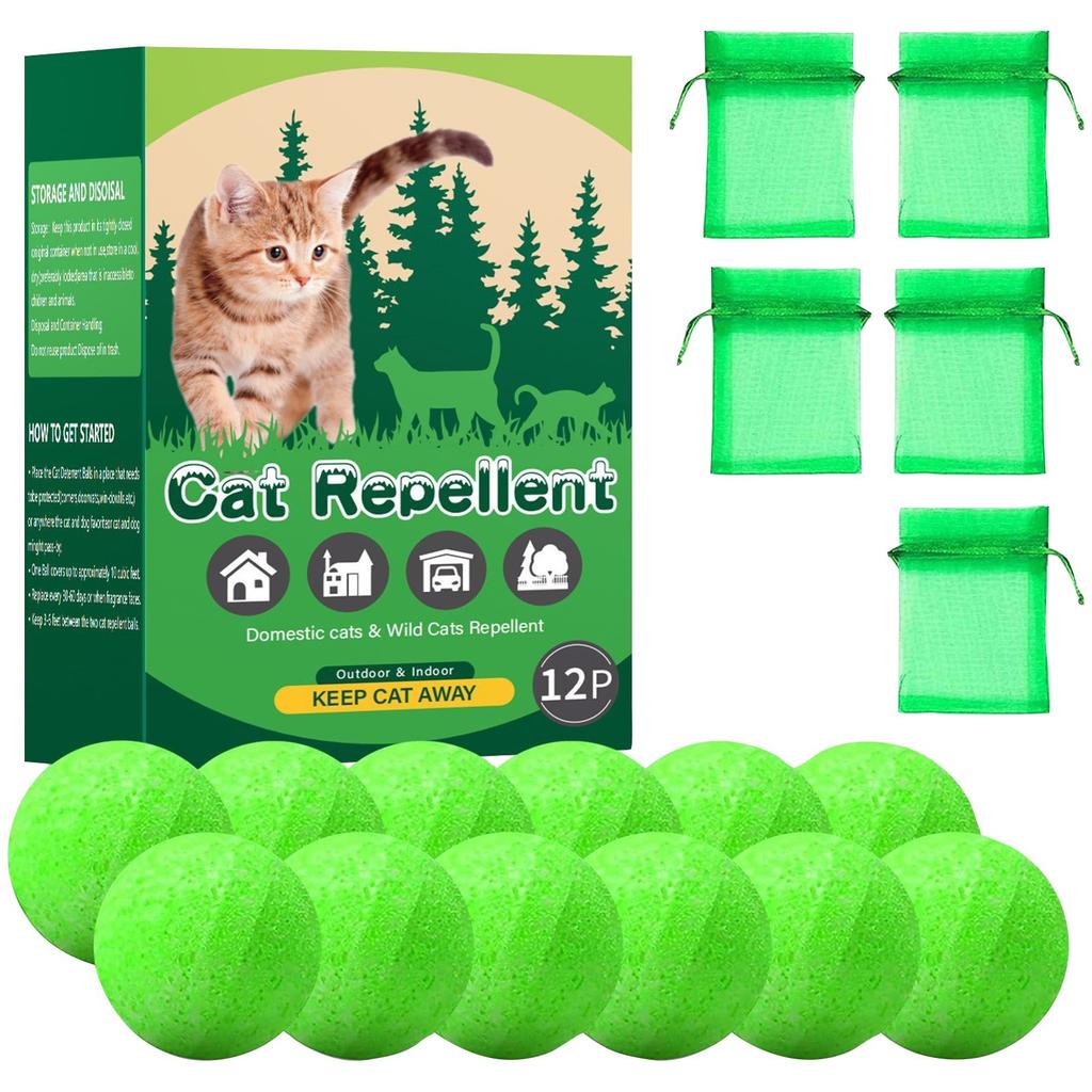 Cat Deterrent Ball Repel Catnip Ball Train Pet To Reduce Furniture Damage Natural Ingredients 12 Pcs