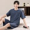 Men's pajamas summer cotton short-sleeved shorts summer thin casual large-size college student loungewear men's suit