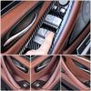 Car Accessories Carbon Fiber Inner Door Handle Panel Pull Trim Cover For BMW 5 Serie F10 F11 520d 530d 535i