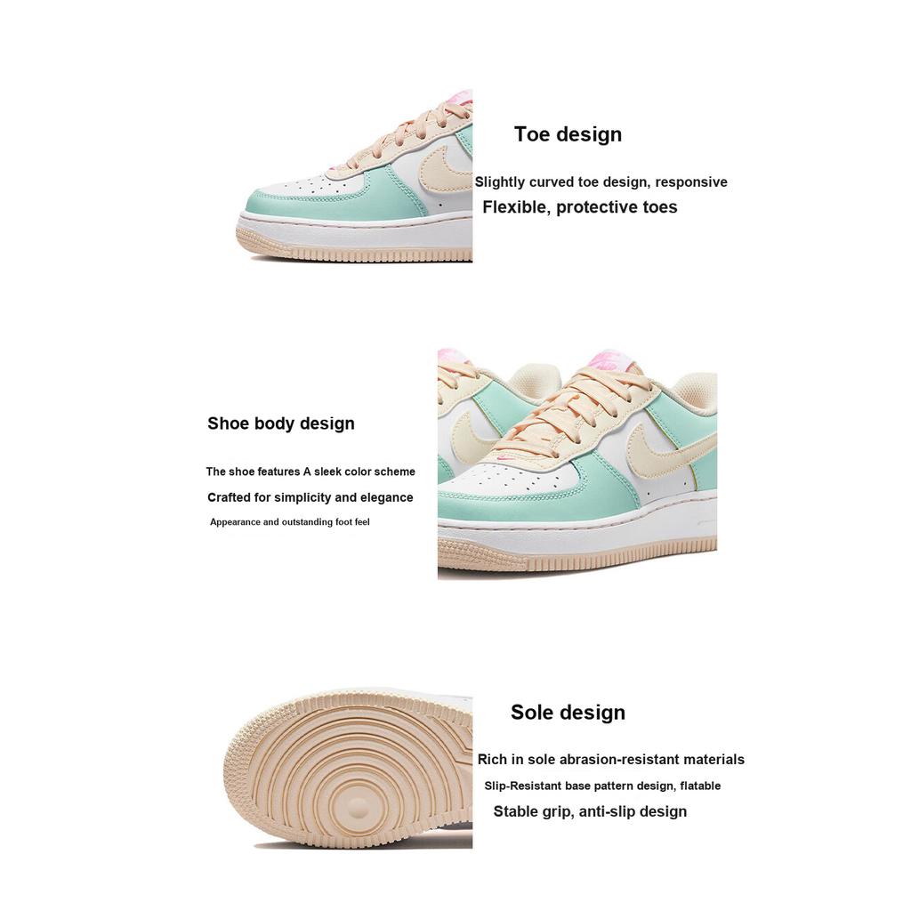 Nike Air Force 1 GS Emerald Rise Guava Ice Kids Sneakers Green White Pink-Spell DV7762-300