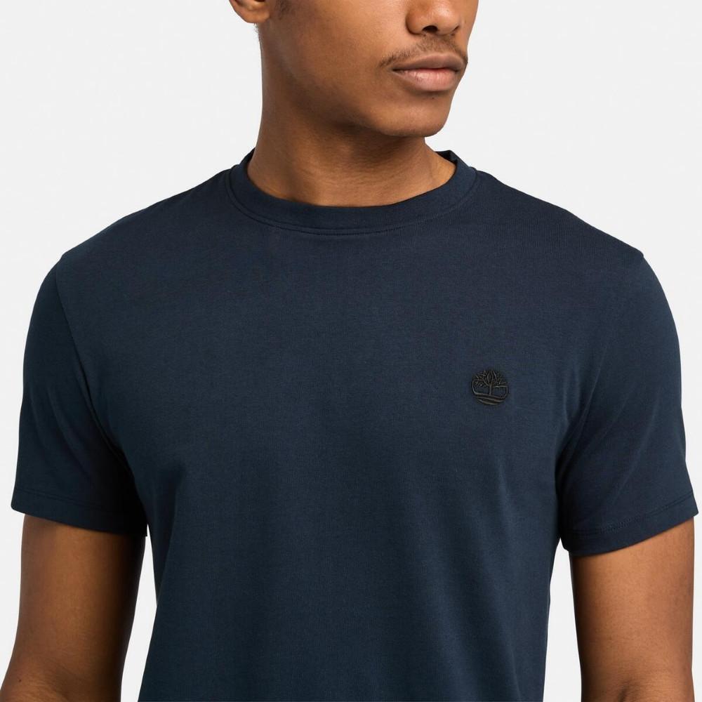 Timberland Outdoor Breathable Slim Fit Embroidered Logo Short Sleeve T-Shirt Men Tops Dark-Blue-Sapphire A2EKJ-Z02