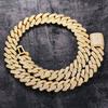 Catena Cubanina da Uomo Esclusiva Placcata Oro 18K con Zirconi - Corpo in Rame Disponibile Gioielleria alla Moda
