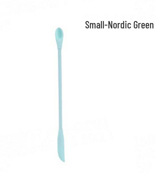 Dual-Head Silicone Spatula & Foundation Scraper - Light Bottle Tool