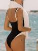 Svart Hvit Ett Stykke Sexy Push Up Badedrakt Kvinner Ensfarget Badedrakt Badebukse Strandfest Kvinnelig Ryggløs Søt Motedesign Badedrakt