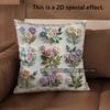 2D Vintage Floral Embossed Style Throw Pillow Covers Pattern Cushion Cover Suitable For Sofa Bedroom Car Pillow Cover