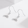 Feminine Simple Ins Mermaid Dolphin Fish Tail Ear Hooks Earrings