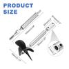 uxcell RC Boat Drive Shaft W Propeller and Coupling Joint Assembly Kit, L100mm Shaft, L50mm Sleeve, D55mm Four Propeller, Fits 5mm Motor Shaft