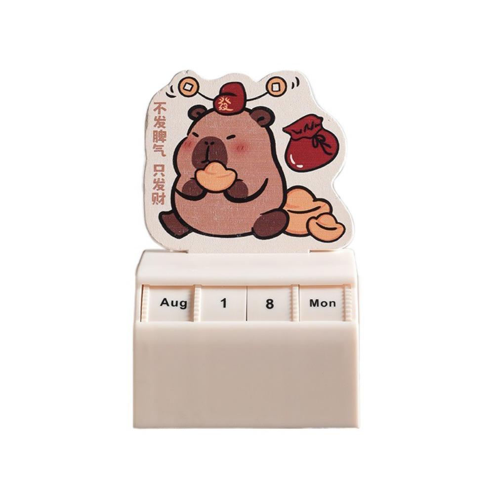 Plastic Rotary Calendar Cartoon Countdown Calendar Wheel Perpetual Calendar  Desktop Ornament Style D