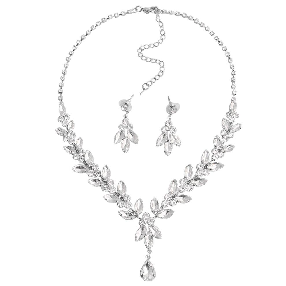 Wedding Jewelry For Brides Bridal Accessories Silver Jewellery Set