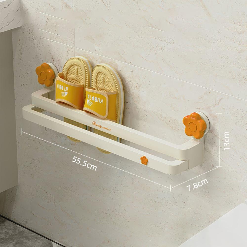

No Punching Slipper Rack Flower Suction Cup Shoe Drying Rack New Slippers Hanging Shelf Bathroom помаранчевий