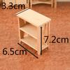 45669 Mini Dollhouse Wooden Unpainted Locker Cabinet Storage Rack Model Decor
