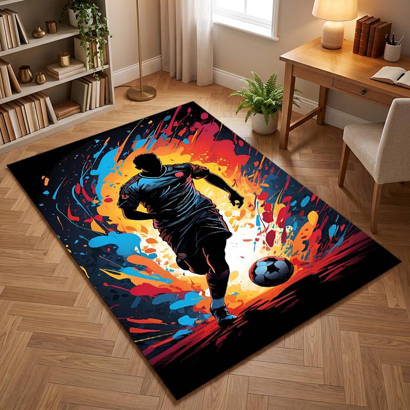 Sports Football (1) Office Carpets Suitable for Living Rooms Bedrooms Offices and Kitchens a Gift for Modern Home Decor