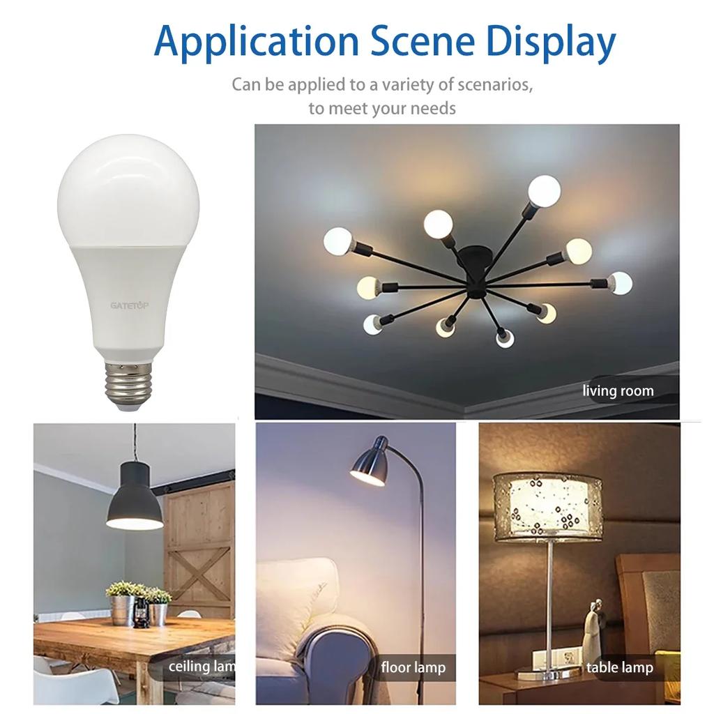 3pcs E27 B22 Energy Saving 3 Color Temperature CCT Bulb AC110V 220V 18W 24W Memory Function Color Temp Reset Light for Bedroom