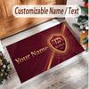 Personalized Crystal Velvet Carpet AS Roma FC Pattern Non Slip Floor Rug