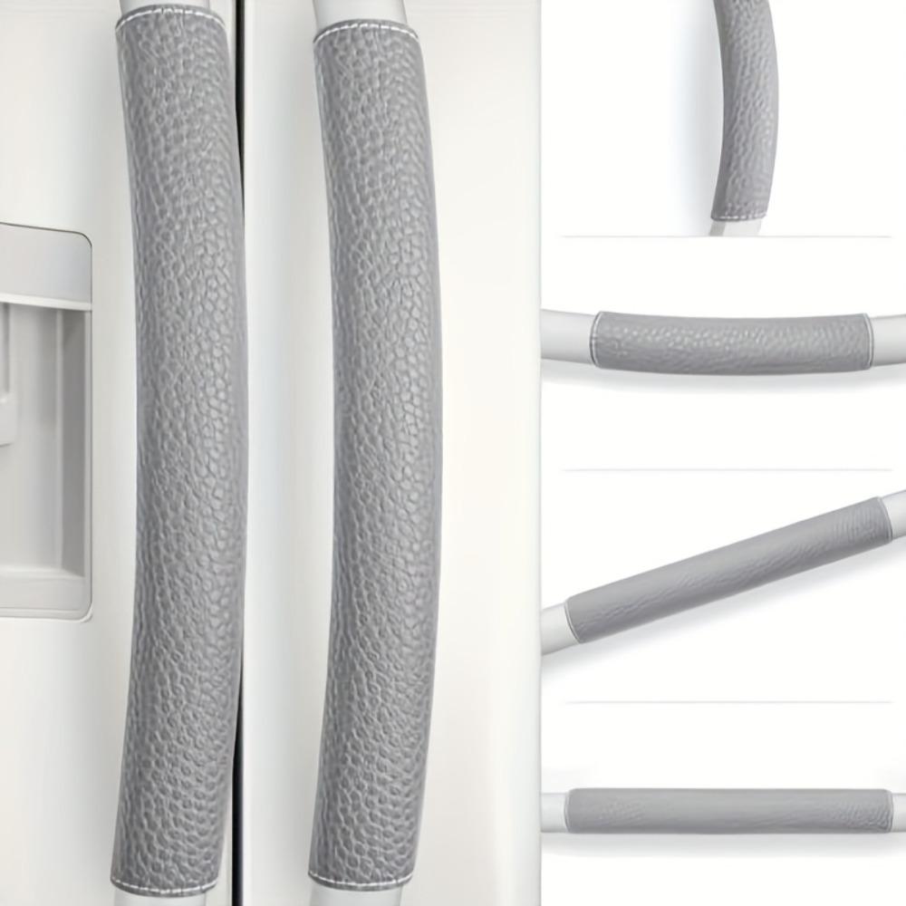 

Faux Leather Kitchen Refrigerator Door Handle Covers Microwave Anti Slip Cover Dishwasher Anti Collision Cover Home Accessories 16x12cm
