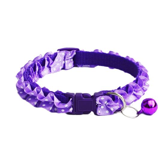 Süßes Blumendesign Hundehalsbänder Welpenhalskette mit Glockenanhänger für kleine Hunde