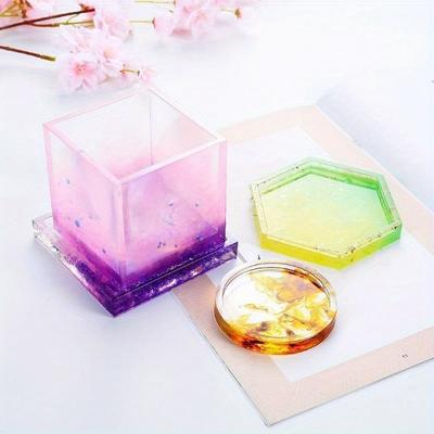 Silikónová základňa kvetináčov Forma na pohár Mat Mold Crystal Epoxidová DIY forma