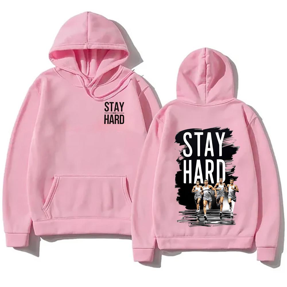 Толстовки David Goggins Stay Hard с длинным рукавом, унисекс, толстовки, флисовые универсальные пуловеры, одежда для активного отдыха с двухсторонним графическим принтом XXL