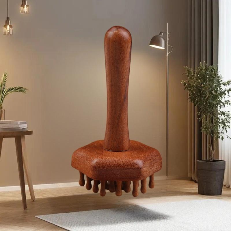 Tragbares Sandelholz Gua Sha Massagegerät Kopf Hals Bein Körper Meridian Massagegerät Lymphatisches Muskelrelief Schmerz Tiefengewebsmassage