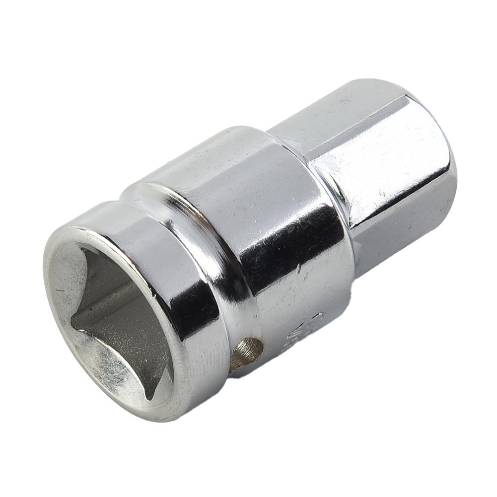 1XSocket 1/2inch 17mm Hex Shank Special Oil Pan Screw Socket Wrench Hexagonal Head For Auto Repairing Hand Tool