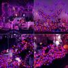 5M-20M LED Purple Orange String Light Outdoor Battery Powered Halloween Fairy Lights For Christmas Party Garden Halloween Decoration