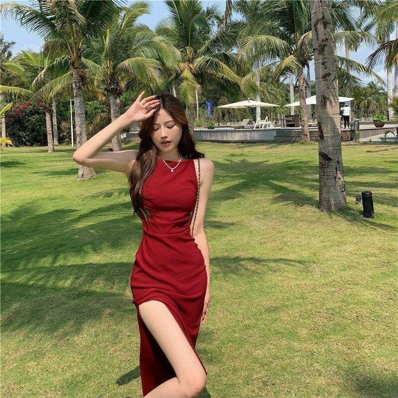 French Suspender Dress New Spring Summer Elegant Dress Women Casual Beach Party Dress