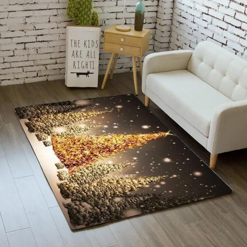 Rote 3D Frohe Weihnachten Dekoration Eingangsteppich Wohnzimmer Couchtisch Decke Weihnachtsmann Schneeflocke Matte Schlafzimmer Teppiche Fußmatten