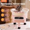 Pottery Wheel 10in Ceramic Wheel Foot Pedal Touch Screen 350W 3 Legs Pink