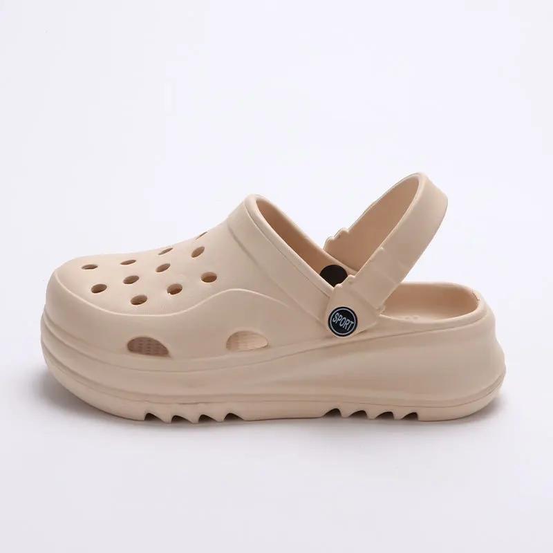 Fashion Chunky Platform Clogs Shoes for Women Thick Bottom Non Slip Beach Sandals Woman Summer 2025 Fashion Wedges EVA Sandals Slippers
