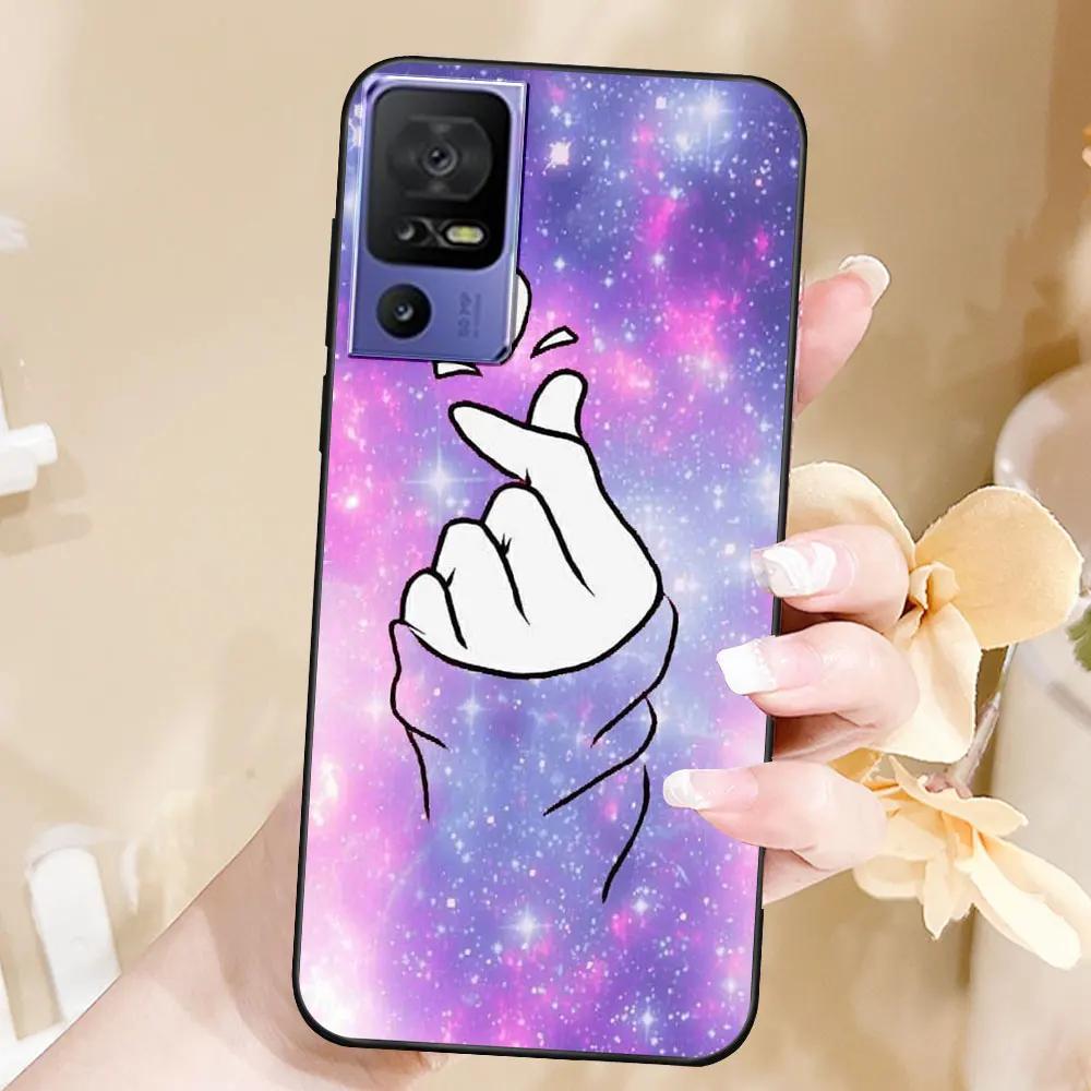 Case For TCL 40 SE Coque TPU Soft Silicone Fashion Phone Funda For TCL 40 SE Back Cover Floral Case Luxury Capa Marble Bumper