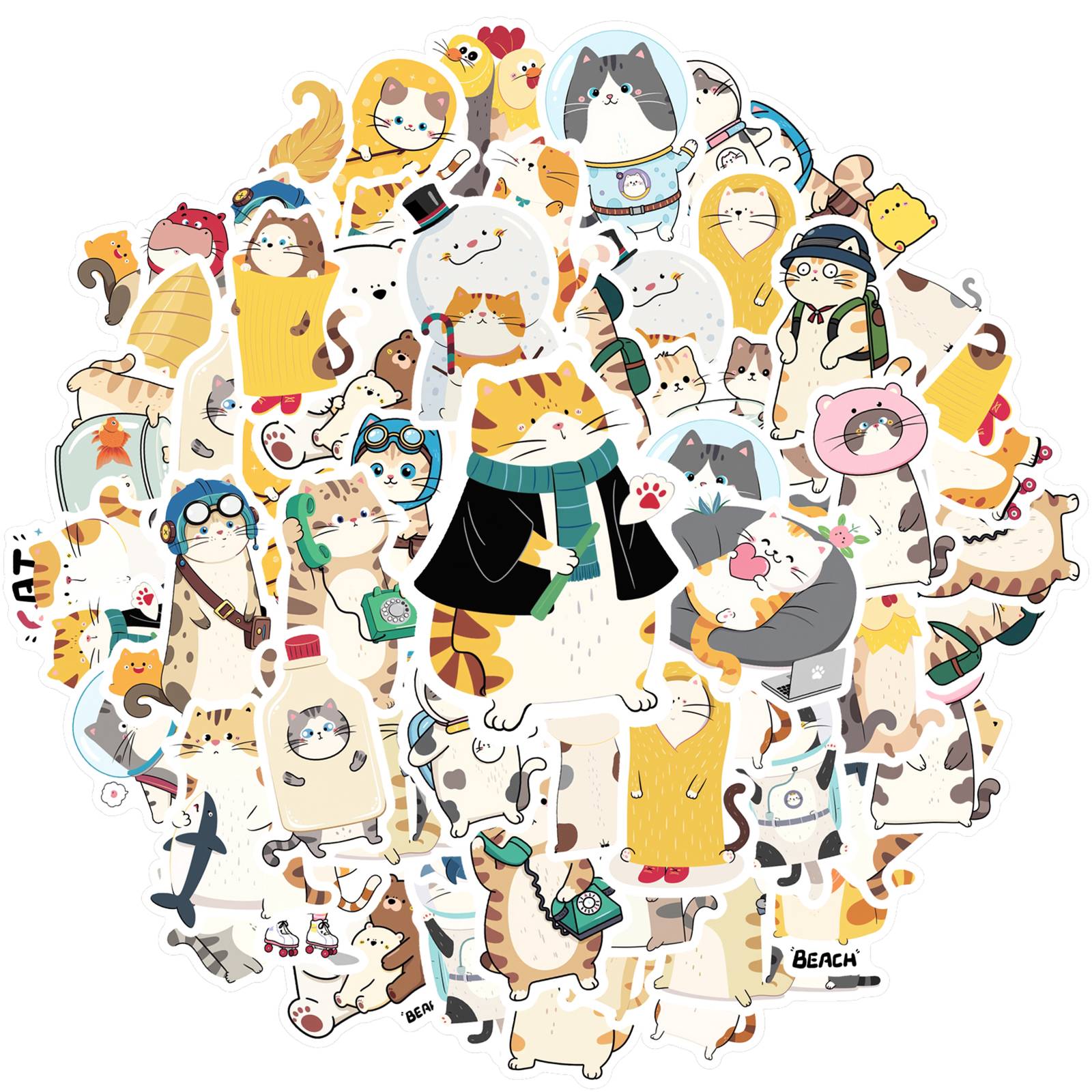 

35pcs-100pcs Playful Humor Stickers Whimsical Daily Life Stickers Stickers For DIY Phone Laptop Scrapbook Bike