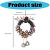 Hanging Wreath With Bells Pinecones Decorative Durable Holiday Decoration Christmas Scene