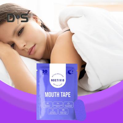 30 Stück Schlafmundband, Anti-Schnarchen, Schlafverbesserung, Linderung einer verstopften Nase, atmungsaktiv, hypoallergen, schmerzlose Entfernung, Schlafapnoe-Mundstreifen