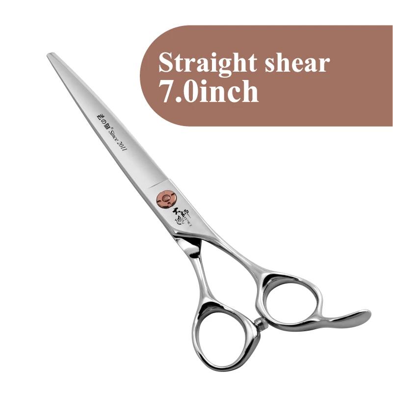 

Fenice 7 Inch Professional Pet Grooming Scissors Set Japanese Steel Straight Curved Thinning Chunker Shears