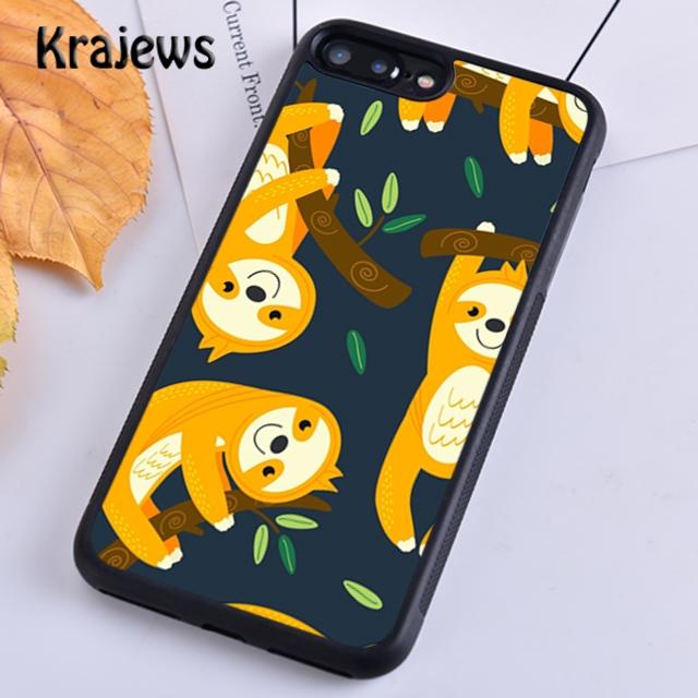 Krajews Sloths floral Style Soft Phone Case Cover For IPhone 18 17 Air 16 15 14 plus 11 12 13 pro max Plus coque Fundas