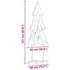 Christmas Tree with Stand Brown 121 Cm Solid Teak Wood